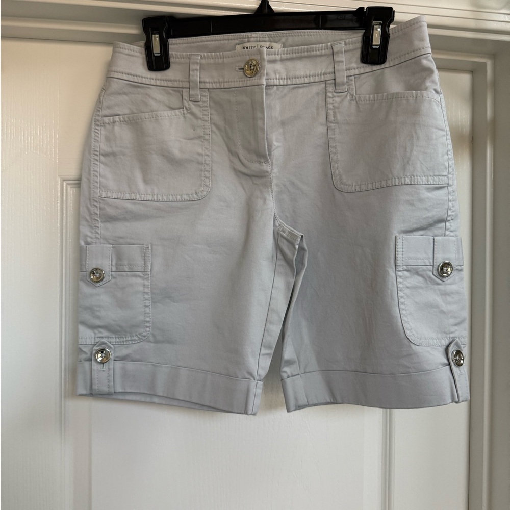 White House Black Market Light Gray Cargo Shorts